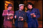 L-R) J.K. Simmons, Walter Bobbie and Timothy Shew performing "Fugue For Tinhorns" in a scene from the Broadway revival of the musical "Guys And Dolls." (New York)