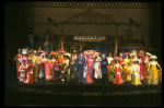 Carol Channing and cast in a scene from the Broadway revival of the musical "Hello, Dolly!." (New York)