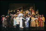 Carol Channing and cast in a scene from the Broadway revival of the musical "Hello, Dolly!." (New York)