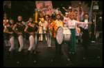 Carol Channing and cast in a scene from the Broadway revival of the musical "Hello, Dolly!." (New York)