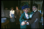 Unidentified actor, John Gallogly, Carol Channing, and Patrick Quinn in a scene from the Broadway revival of the musical "Hello, Dolly!"