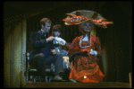 L-R) John Gallogly, Jan Neuberger and Carol Channing in a scene from the Broadway revival of the musical "Hello, Dolly!." (New York)