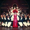 Ethel Merman and waiters in a scene from the Broadway production of the musical "Hello, Dolly!." (New York)