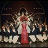 Ethel Merman and waiters in a scene from the Broadway production of the musical "Hello, Dolly!." (New York)