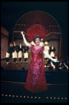 Ethel Merman and waiters in a scene from the Broadway production of the musical "Hello, Dolly!." (New York)