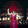 Ethel Merman and waiters in a scene from the Broadway production of the musical "Hello, Dolly!." (New York)