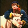 Ben Wright as Jack w. his cow in a scene from the Broadway production of the musical "Into The Woods." (New York)