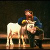 Ben Wright as Jack w. his cow in a scene from the Broadway production of the musical "Into The Woods." (New York)