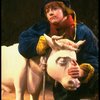 Ben Wright as Jack w. his cow in a scene from the Broadway production of the musical "Into The Woods." (New York)