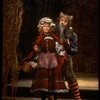Danielle Ferland as Little Red Riding Hood and Robert Westenberg as the Wolf in a scene from the Broadway production of the musical "Into The Woods." (New York)