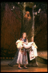 T-B) Merle Louise as Cinderella's Mother and Kim Crosby as Cinderella in a scene from the Broadway production of the musical "Into The Woods." (New York)