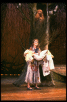 T-B) Merle Louise as Cinderella's Mother and Kim Crosby as Cinderella in a scene from the Broadway production of the musical "Into The Woods." (New York)