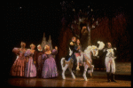 L-R) L. Mitchell, K. McClelland, E. Lyndeck, J. Franz, R. Westenberg, K. Crosby, M. Louise & P. Hoffman from the Broadway musical "Into The Woods." (New York)