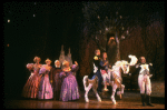 L-R) L. Mitchell, K. McClelland, E. Lyndeck, J. Franz, R. Westenberg, K. Crosby, M. Louise & P. Hoffman from the Broadway musical "Into The Woods." (New York)