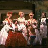 L-R) Joy Franz, Kim Crosby, Lauren Mitchell, Chip Zien, Kay McClelland and Philip Hoffman in a scene from the Broadway production of the musical "Into The Woods." (New York)