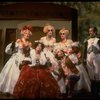 L-R) Joy Franz, Kim Crosby, Lauren Mitchell, Chip Zien, Kay McClelland and Philip Hoffman in a scene from the Broadway production of the musical "Into The Woods." (New York)