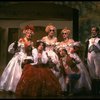 L-R) Joy Franz, Kim Crosby, Lauren Mitchell, Chip Zien, Kay McClelland and Philip Hoffman in a scene from the Broadway production of the musical "Into The Woods." (New York)