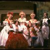 L-R) Joy Franz, Kim Crosby, Lauren Mitchell, Chip Zien, Kay McClelland and Philip Hoffman in a scene from the Broadway production of the musical "Into The Woods." (New York)