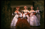 L-R) Joy Franz, Kim Crosby, Lauren Mitchell, Kay McClelland and Philip Hoffman in a scene from the Broadway production of the musical "Into The Woods." (New York)