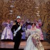 Robert Westenberg as the Prince and Kim Crosby as Cinderella at their wedding in a scene from the Broadway production of the musical "Into The Woods." (New York)