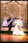 Robert Westenberg as the Prince and Kim Crosby as Cinderella at their wedding in a scene from the Broadway production of the musical "Into The Woods." (New York)