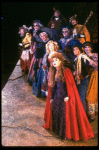 Bernadette Peters (C) and cast in a scene from the Broadway production of the musical "Into The Woods." (New York)