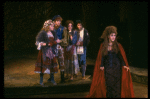 L-R) Danielle Ferland, Ben Wright, Kim Crosby, Chip Zien and Bernadette Peters in a scene from the Broadway production of the musical "Into The Woods." (New York)