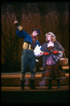 L-R) Ben Wright as Jack and Danielle Ferland as Little Red Riding Hood in a scene from the Broadway production of the musical "Into The Woods." (New York)