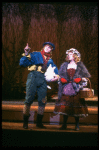 L-R) Ben Wright as Jack and Danielle Ferland as Little Red Riding Hood in a scene from the Broadway production of the musical "Into The Woods." (New York)