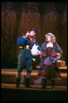 L-R) Ben Wright as Jack and Danielle Ferland as Little Red Riding Hood in a scene from the Broadway production of the musical "Into The Woods." (New York)