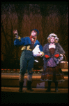 L-R) Ben Wright as Jack and Danielle Ferland as Little Red Riding Hood in a scene from the Broadway production of the musical "Into The Woods." (New York)