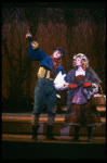 L-R) Ben Wright as Jack and Danielle Ferland as Little Red Riding Hood in a scene from the Broadway production of the musical "Into The Woods." (New York)