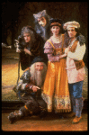 L-R) Bernadette Peters, Tom Aldredge, Robert Westenberg, Joanna Gleason and Chip Zien in a scene from the Broadway production of the musical "Into The Woods." (New York)