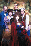 L-R) Tom Aldredge, Joanna Gleason, Bernadette Peters, Robert Westenberg and Chip Zien in a scene from the Broadway production of the musical "Into The Woods." (New York)