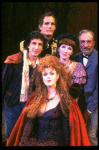 L-R) Tom Aldredge, Joanna Gleason, Bernadette Peters, Robert Westenberg and Chip Zien in a scene from the Broadway production of the musical "Into The Woods." (New York)