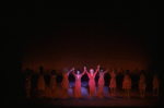 L-R) Chita Rivera, Dorothy Loudon and Leslie Uggams in a scene from the Broadway production of the musical "Jerry's Girls." (New York)