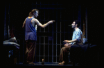 L-R) Brent Carver and Anthony Crivello in a scene from the Broadway production of the musical "Kiss Of The Spiderwoman." (New York)