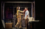 L-R) Brent Carver and Anthony Crivello in a scene from the Broadway production of the musical "Kiss Of The Spiderwoman." (New York)