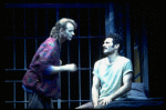 L-R) Brent Carver and Anthony Crivello in a scene from the Broadway production of the musical "Kiss Of The Spiderwoman." (New York)