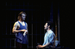 L-R) Brent Carver and Anthony Crivello in a scene from the Broadway production of the musical "Kiss Of The Spiderwoman." (New York)