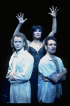 L-R) Brent Carver, Chita Rivera and Anthony Crivello in a scene from the Broadway production of the musical "Kiss Of The Spiderwoman." (New York)