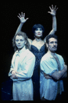 R-L) Brent Carver, Chita Rivera and Anthony Crivello in a scene from the Broadway production of the musical "Kiss Of The Spiderwoman." (New York)