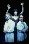 R-L) Brent Carver, Chita Rivera and Anthony Crivello in a scene from the Broadway production of the musical "Kiss Of The Spiderwoman." (New York)