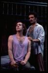 L-R) Jeff Hyslop and Anthony Crivello in a scene from the Broadway production of the musical "Kiss Of The Spider Woman." (New York)