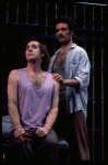 L-R) Jeff Hyslop and Anthony Crivello in a scene from the Broadway production of the musical "Kiss Of The Spider Woman." (New York)