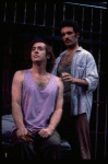 L-R) Jeff Hyslop and Anthony Crivello in a scene from the Broadway production of the musical "Kiss Of The Spider Woman." (New York)