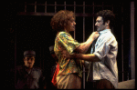 L-R) Jeff Hyslop and Anthony Crivello in a scene from the Broadway production of the musical "Kiss Of The Spider Woman." (New York)