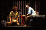 L-R) Jeff Hyslop and Anthony Crivello in a scene from the Broadway production of the musical "Kiss Of The Spider Woman." (New York)