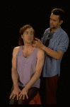 L-R) Jeff Hyslop and Brian Mitchell in a scene from the Broadway production of the musical "Kiss Of The Spider Woman." (New York)