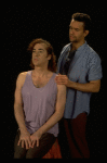 L-R) Jeff Hyslop and Brian Mitchell in a scene from the Broadway production of the musical "Kiss Of The Spider Woman." (New York)